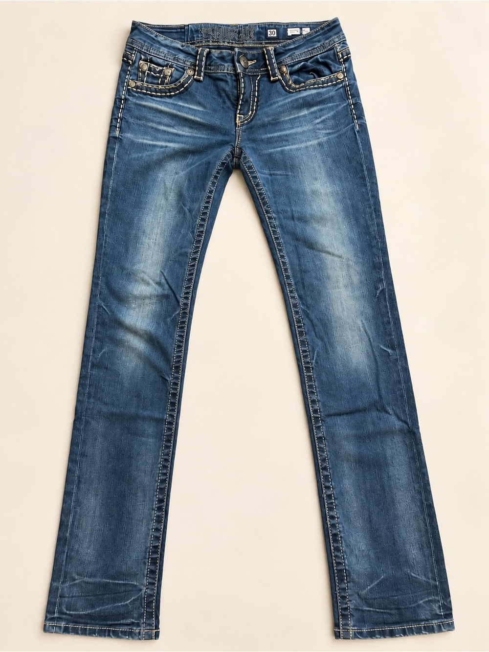 Miss Me Sunny Skinny Jeans Size 30 Embroidered Western Y2K Denim